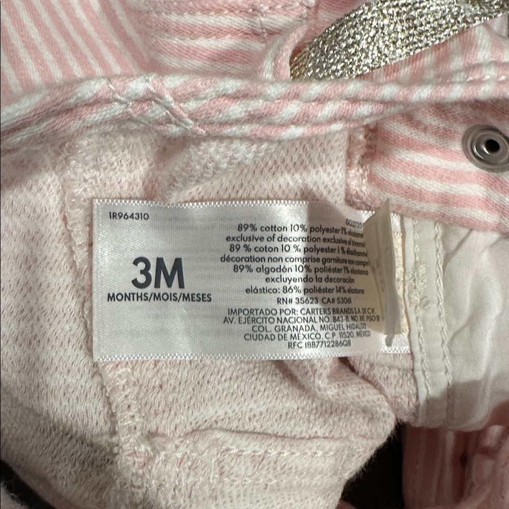 OshKosh B’Gosh Toddler Girls Hickory Stripe Overalls Size 3mo - Picture 5 of 5